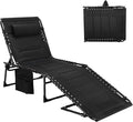 TLSUNNY Padded Folding Lounge Chair, Portable Reclining Chair by TLSUNNY