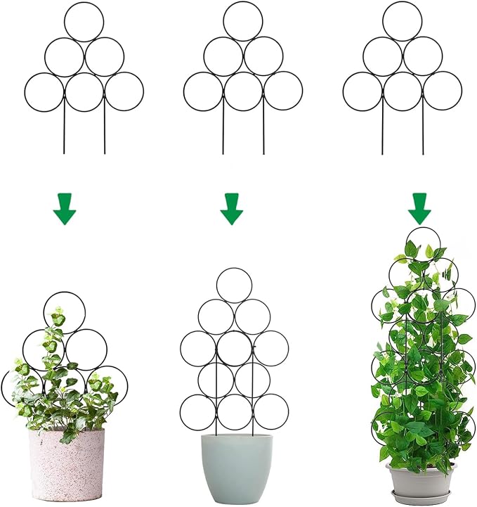 Trellis for Climbing Plants Indoor, 3 Pack Stackable Garden Trellis for Potted by IAGarden
