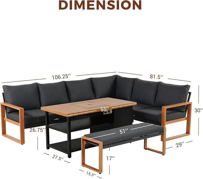 Grand patio 4-Piece Outdoor Furniture Set - Image 4