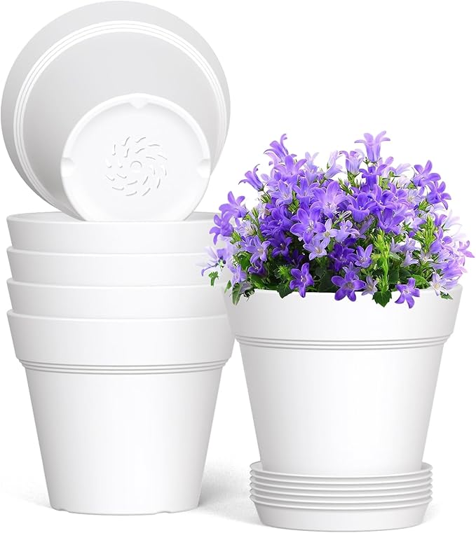 6 Inch Thick Plastic Plant Pots by WSMKSZ