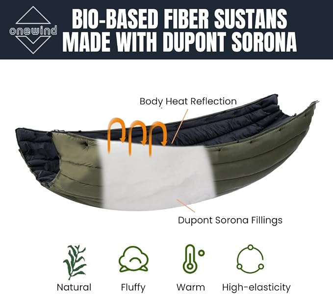onewind Double Hammock Underquilt Warm Insulation Ultralight 3-4 Season Camping - Image 2