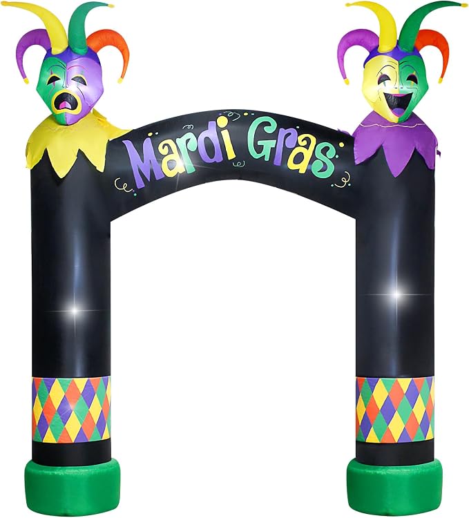 10FT Mardi Gras Inflatable Arch by VIKIMORA