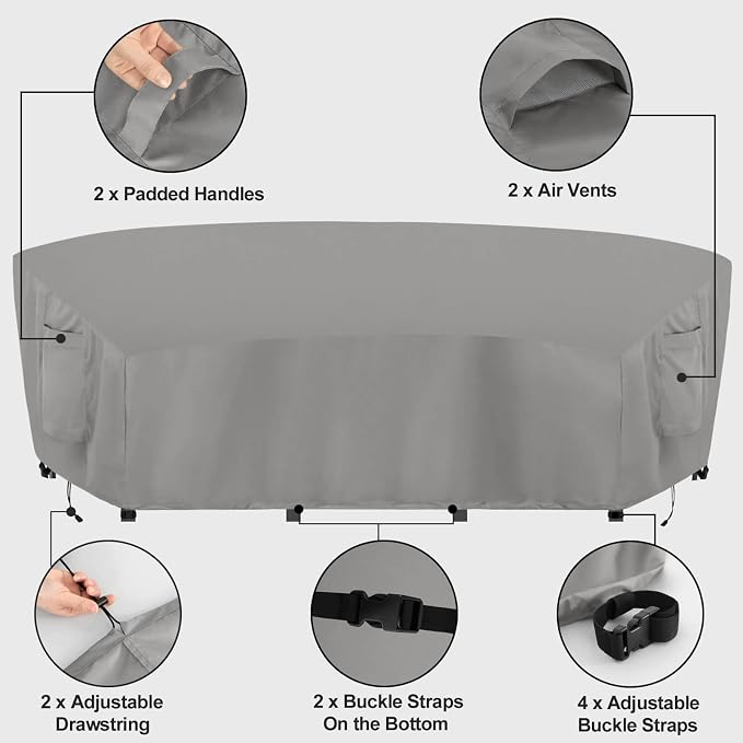 OutdoorLines Waterproof Curved Outdoor Sectional Cover - Image 5