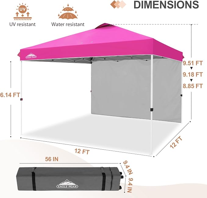 EAGLE PEAK Commercial Canopy 12x12 Pop Up Canopy Tent - Image 4