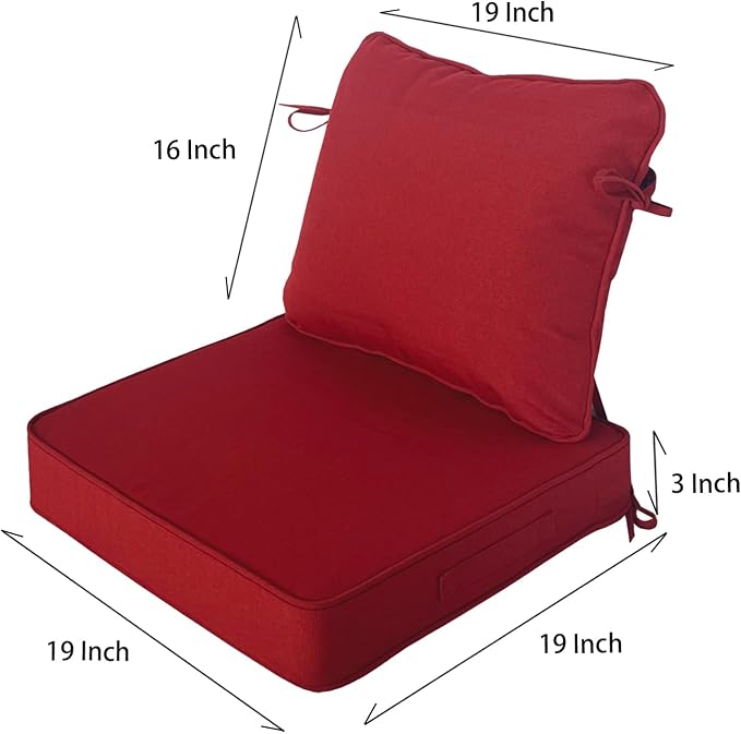 Goodgoods 19"x19" Outdoor Universal Cushion Set of 1 Water-Proof - Image 2