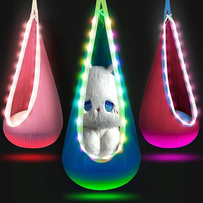 Light Up Swing Chair Hammock Chair Indoor Outdoor - Image 6