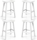 Weatherproof Bar Stools Set of 4, Saddle Seat, Bar Height Stools by LAHAAP