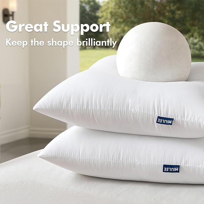 MIULEE 20x20 Pillow Insert Throw Pillow Insert, Outdoor Pillows Water-Resistant - Image 4