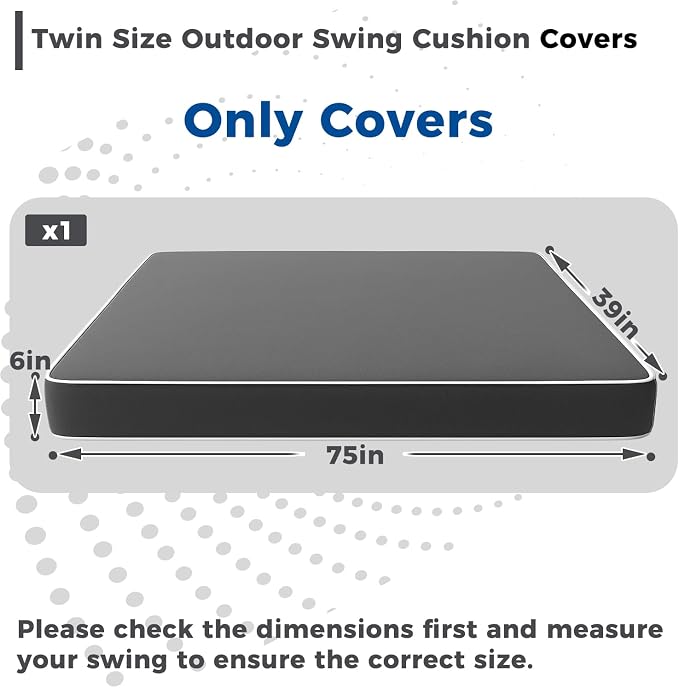 Outdoor Twin Porch Mattress Cover Waterproof, 6inch Outdoor Mattress Cover - Image 2