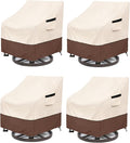 Patio Swivel Chair Cover 4 Pack, Waterproof Heavy Duty Patio Chair Covers by LSongSKY