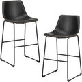 DUMOS 26 Inch Counter Height Bar Stools Set of 2, Modern Faux Leather High by DumosLifestyle