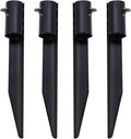 Steel Torch Stakes for Tiki Torches, Freestanding Poles and Solar Lights by Hoqqf