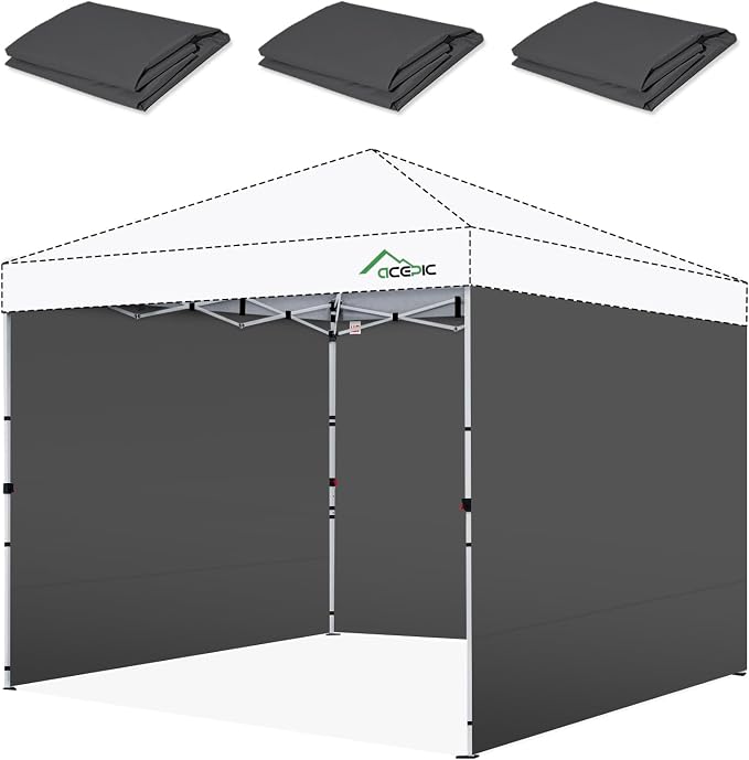 Sidewalls for 10x10 Pop Up Canopy, 210D Polyester Waterproof Canopy Sidewalls by ACEPICOutdoor