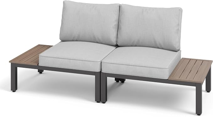 Sophia & William Outdoor Patio Furniture Set, Metal Sectional Sofa Set Patio by SophiaWilliam