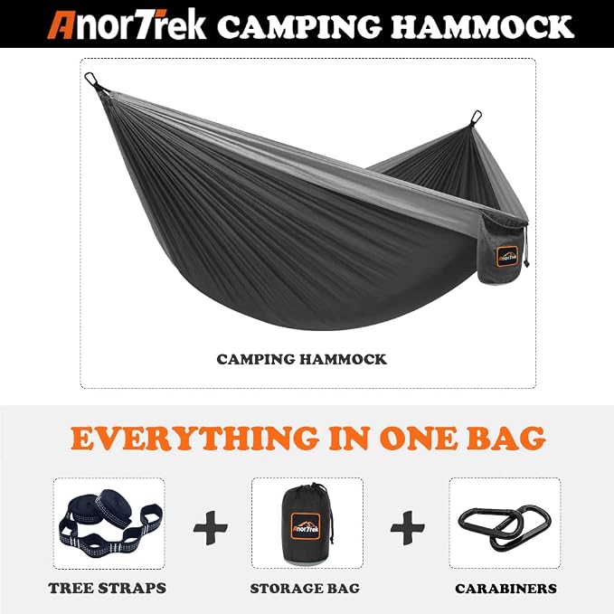 Camping Hammock, Super Lightweight Portable Parachute Hammock - Image 4