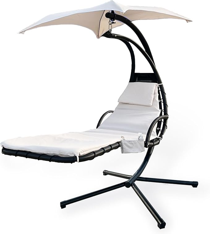 Outdoor Hanging Lounge Chair Replacement Cushion Cover and Umbrella Fabric by MKLTUHGDG