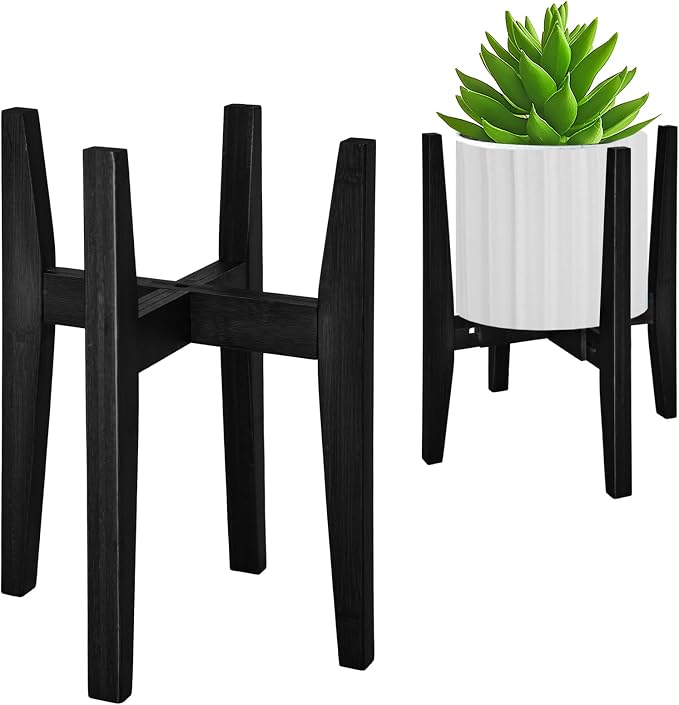 Plant Stand Indoor, Bamboo Plant Shelf, Adjustable Corner Plants Flower Holders by PlantsHomeFun