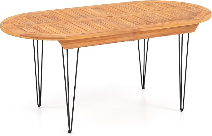 Tangkula 71" Outdoor Dining Table - Image 9