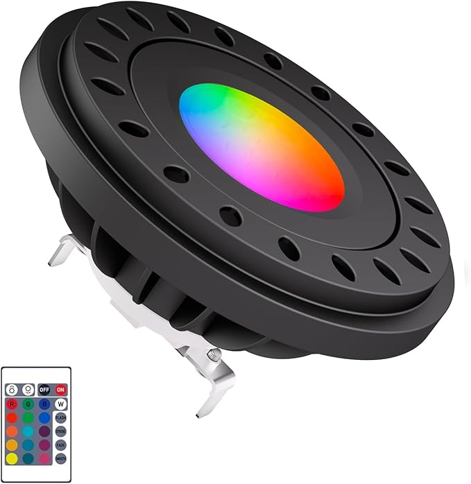 RGB PAR36 LED Light Bulb Color Changing, Warm White+15 Colors Choices on Remote by Makergroup