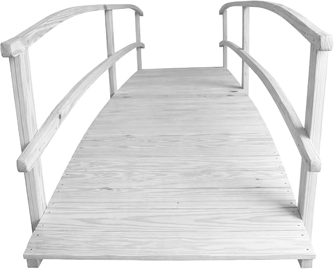 12 FT White Amish Made Garden Bridge - Image 4