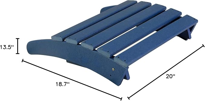 WO Home Furniture Adirondack Ottoman Outdoor Patio Footrest 13.5" Inch Folding - Image 3