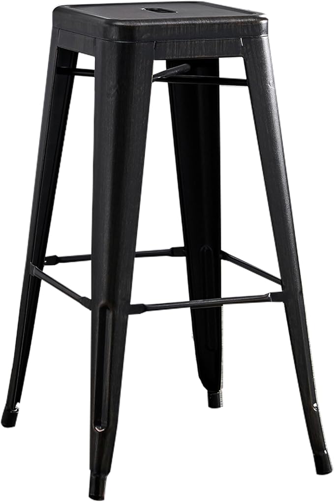 AC Pacific 30” Metal Backless Barstool Set of 2 – Country Rustic Style - Image 4