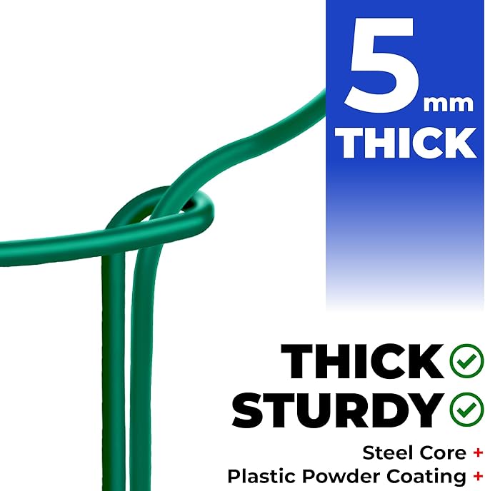 12 Pack Tall Snake Plant Support Stakes – 10" W x 24" H Half Round Peony Cages - Image 3