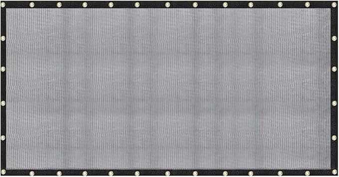 60-70% 10 FT X 20 FT Mesh Tarp/Shade Cloth 9-Needle Knitted Heavy Duty Black by WindscreenSupplyCompany