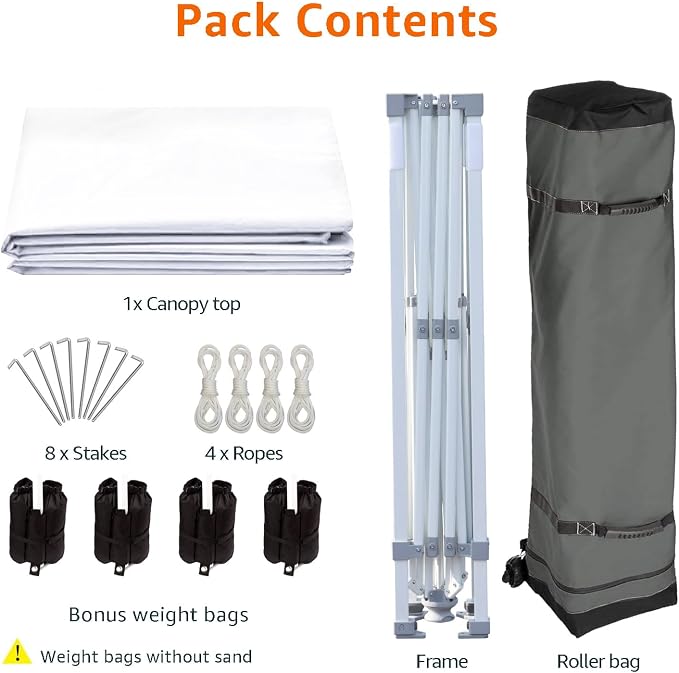 Amazon Basics Outdoor Pop Up 10 x 10 Canopy Tent - Image 5