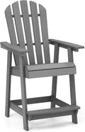 Tangkula Outdoor Bar Stool, HDPE Tall Adirondack Chair by TANGKULA