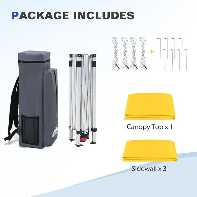 EAGLE PEAK Day Tripper 8x8 Aluminum Super-Lightweight Slant Leg Pop Up Canopy - Image 9