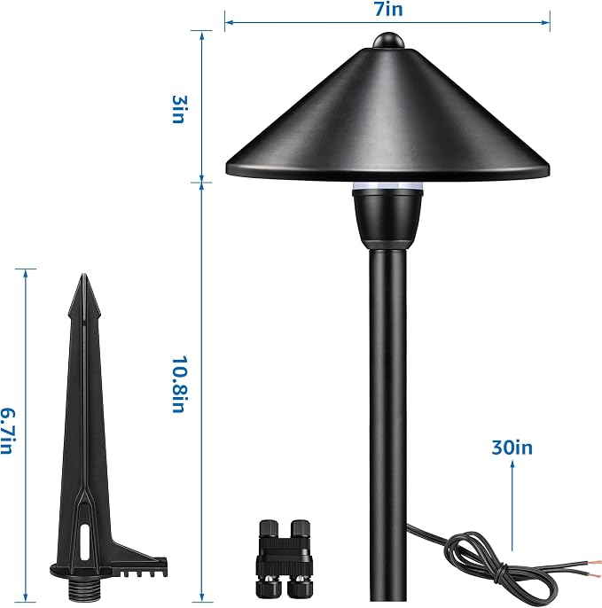 SUNVIE LED Low Voltage Pathway Lights 3W 3000K Pathway Lighting 12-24V Low - Image 7