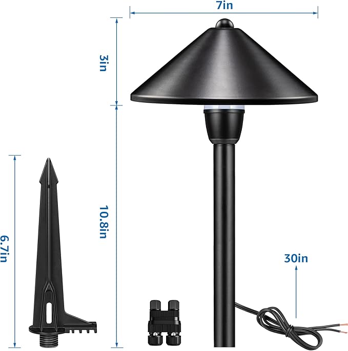 SUNVIE 8-Pack Low Voltage Landscape Pathway Lights 12-24V 3W LED Landscape - Image 6