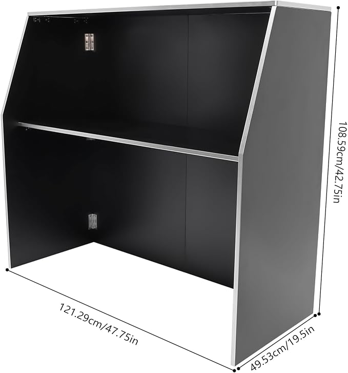 43''*48''*20'' Portable Event Bar, Folding Party Counter Mobile Drink Table - Image 3