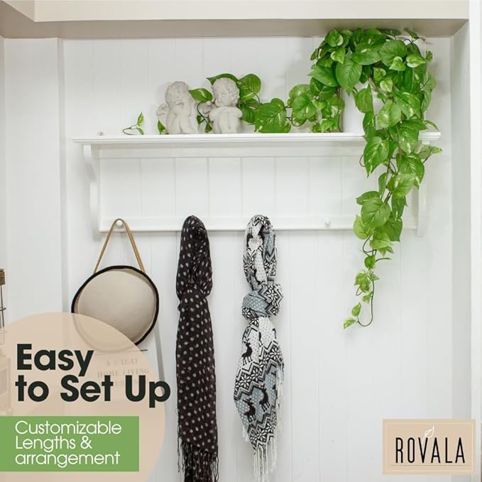 ROVALA Silk Plants for Home Decor Indoor in Pot Realistic Artificial Plants - Image 4