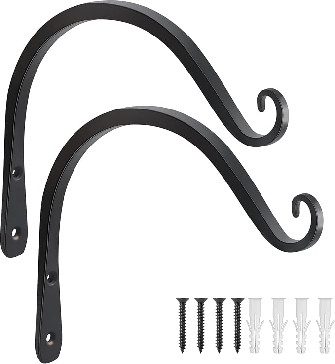 Gtongoko 2 Pack 8 Inch Plant Hangers Outdoor Metal, Plant Hooks by Gtongoko