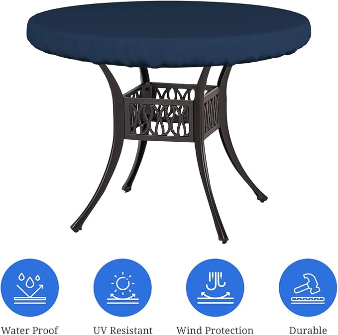 Covers & All Round Table Top Cover, 12 Oz Waterproof UV & Weather Resistant - Image 3