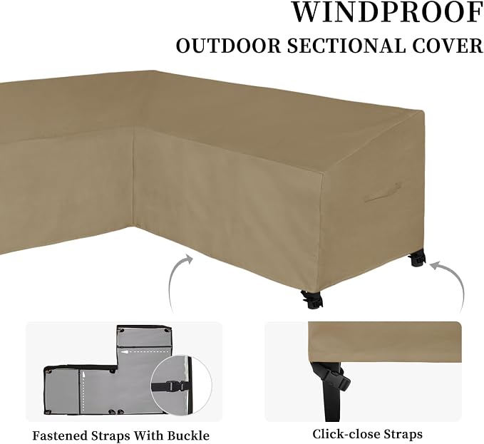 Easy-Going Patio L-Shaped Sectional Sofa Cover - Image 3