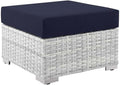 Modway EEI-4301-LGR-NAV Ottoman, Light Gray Navy 25 x 25 x 12 by Modway