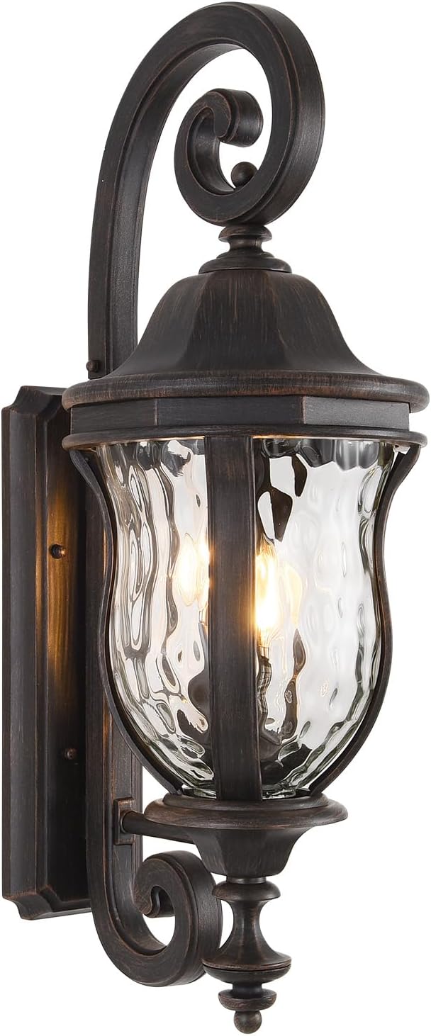 Black Brush Red Exterior Wall Sconces, Waterproof Outdoor Lights Wall Mount - Image 8