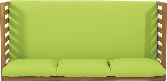 LUMISOL Outdoor Acacia Wood Daybed, Patio 3-Seater Sofa - Image 9