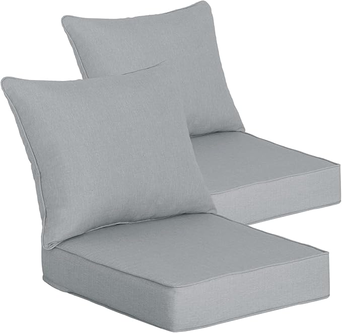 Goodgoods 24 x 24 Outdoor Patio Deep Seat Cushions 2-Pack, 1000+ Hours by Goodgoods