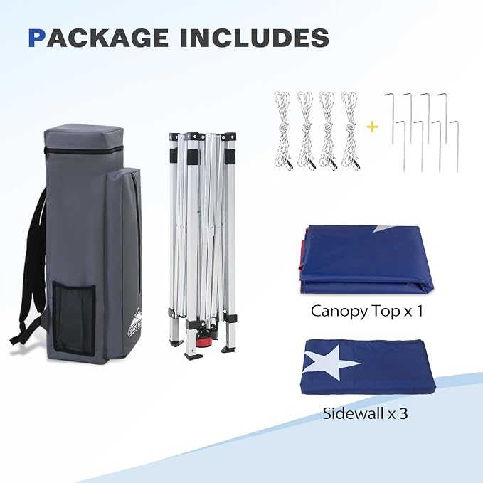 EAGLE PEAK Day Tripper 8x8 Aluminum Super-Lightweight Pop Up Canopy - Image 9