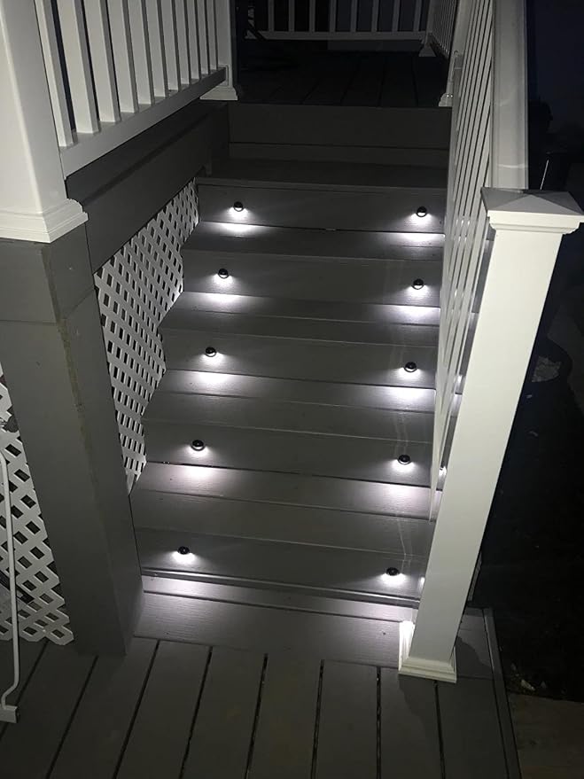 FVTLED Pack of 10 Low Voltage LED Deck Lights kit Φ1.38 Outdoor Garden Yard - Image 2