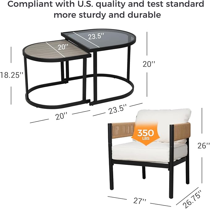 Grand patio 4-Piece Outdoor Conversation Set - Image 2