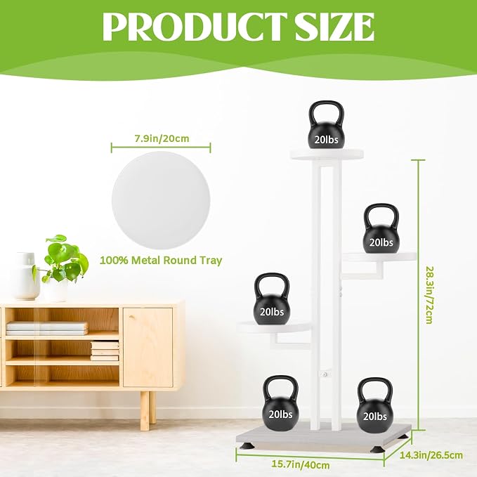 iDavosic.ly 3 Tier Plant Stand Indoor Outdoor, Tiered Corner Multiple Flower - Image 4