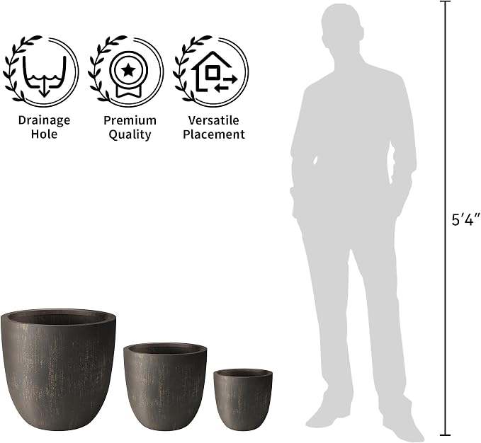 Kante 18", Outdoor Indoor Large Planter Pots - Image 7