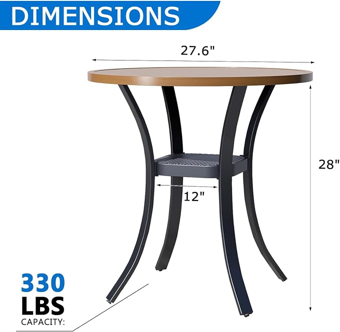 27.5'' Outdoor Patio Table - Image 2