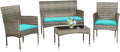PayLessHere Outdoor Furniture Set 4 Pcs Modular Patio Furniture Set Water by PayLessHere