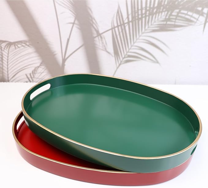Spsyrine Dark Green Plastic Serving Tray - Image 5